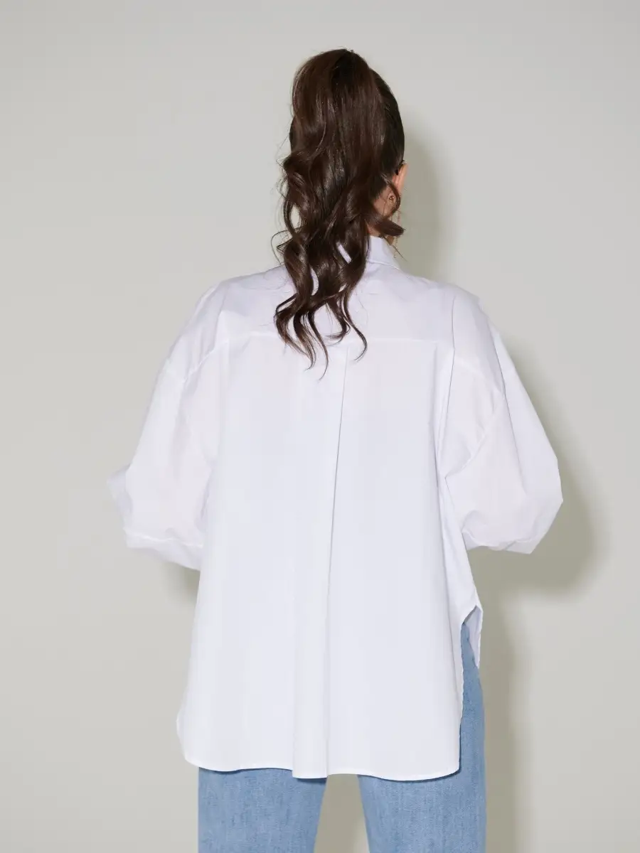 Рубашка женская белая оверсайз
