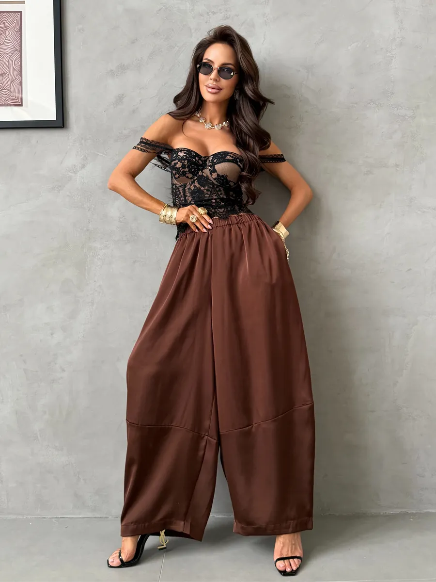 Летние широкие брюки палаццо