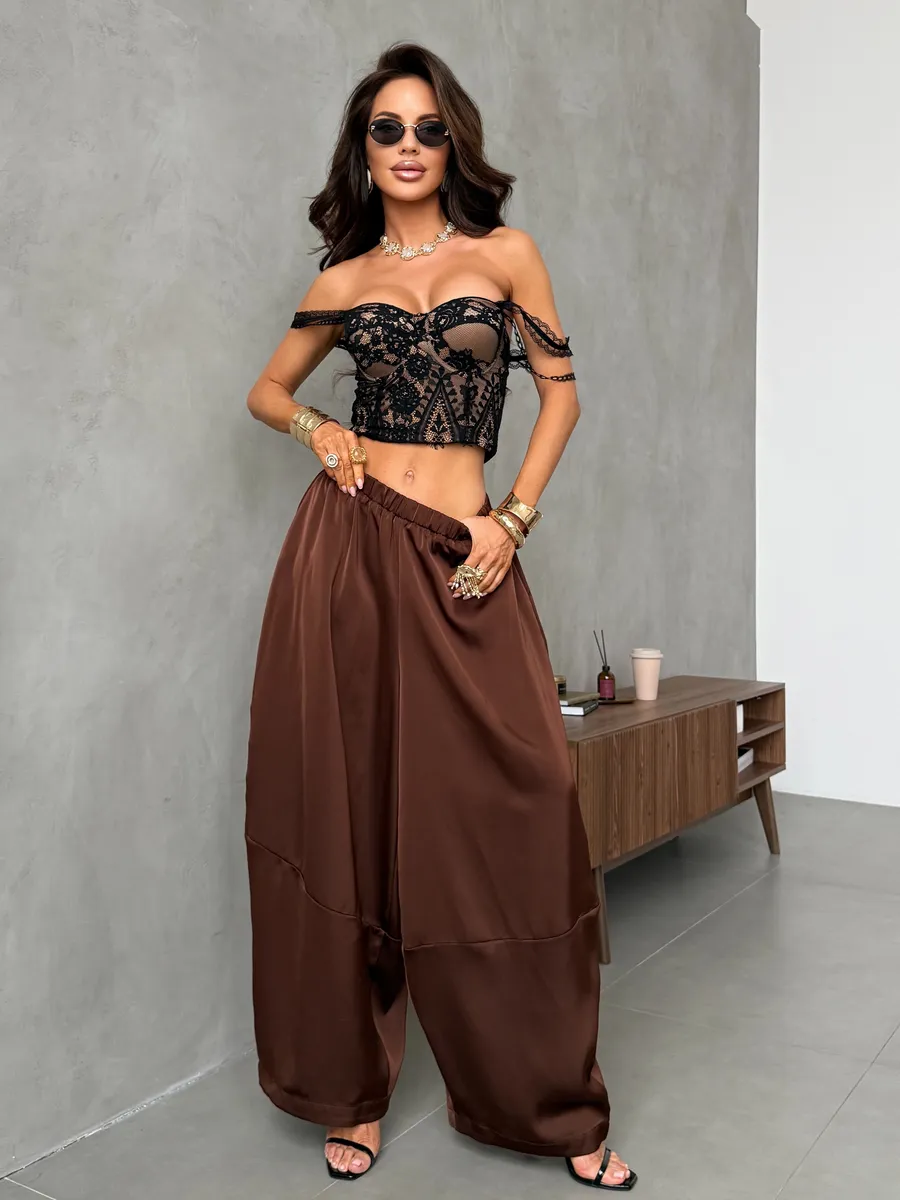 Летние широкие брюки палаццо