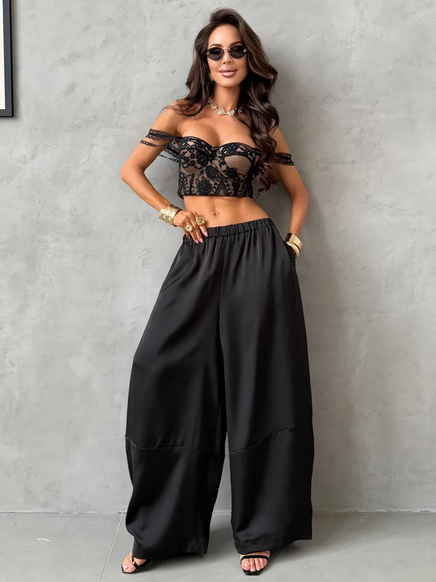 Летние широкие брюки палаццо