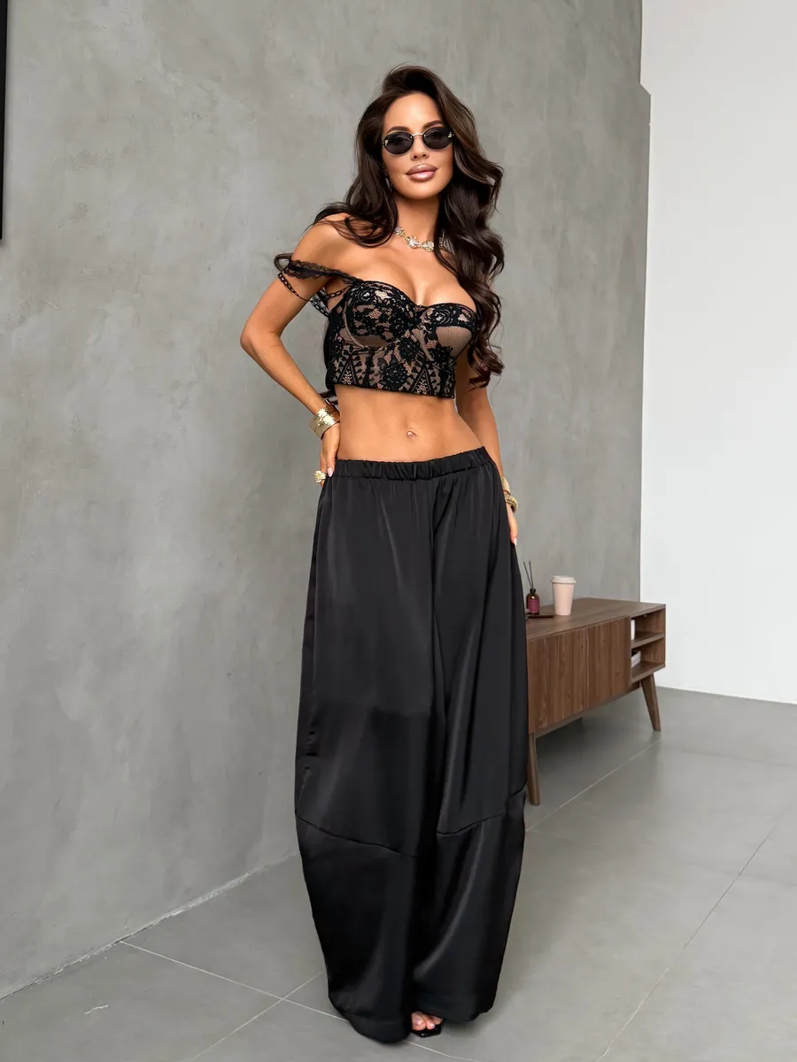 Летние широкие брюки палаццо