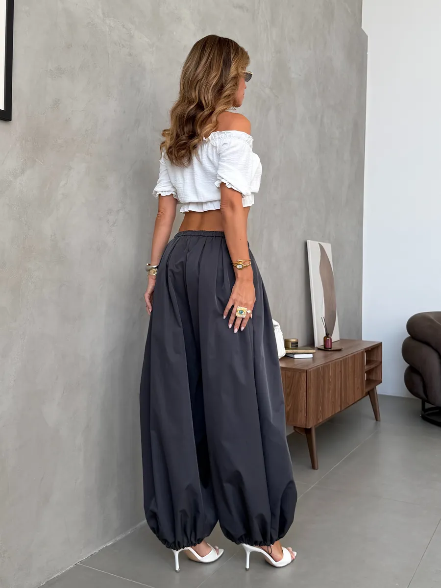 Летние широкие брюки алладины шаровары на резинке