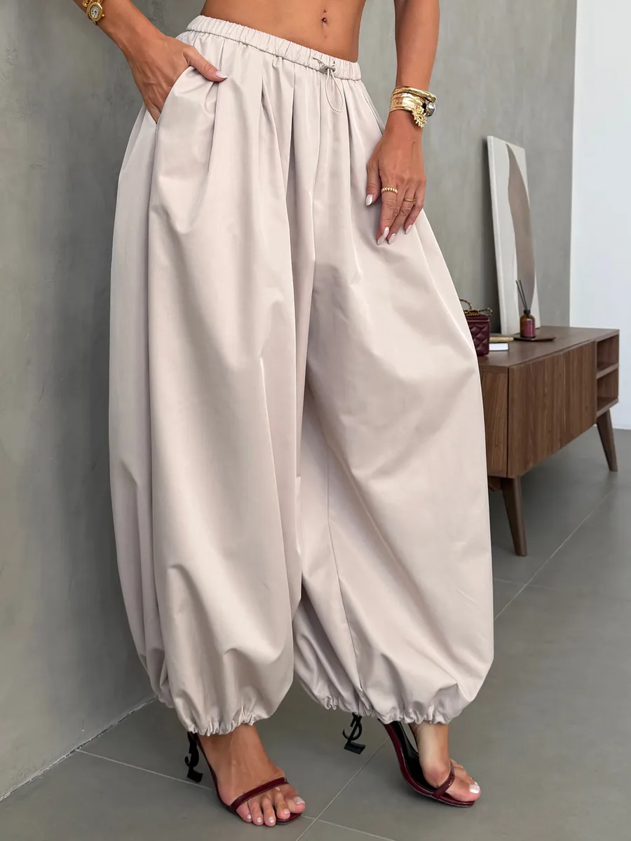 Летние широкие брюки алладины шаровары на резинке