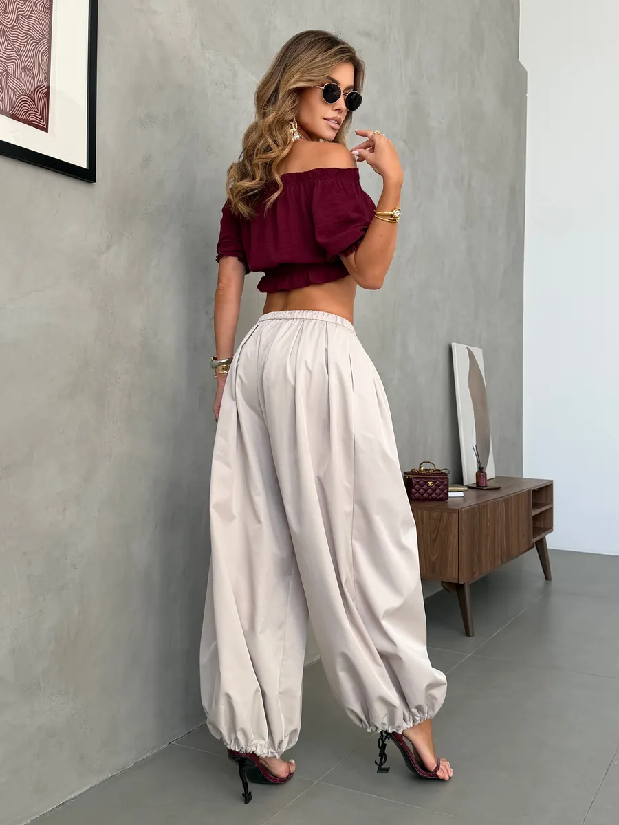 Летние широкие брюки алладины шаровары на резинке