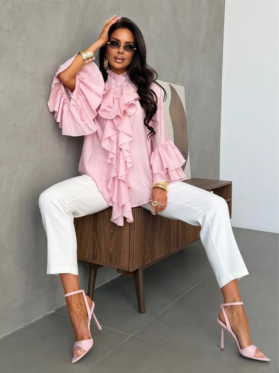 Нарядная праздничная блузка вечерняя офисная