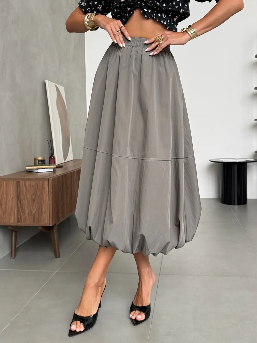 Длинная летняя юбка баллон миди