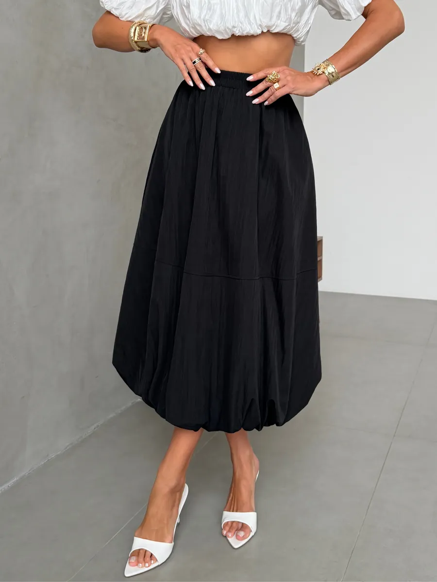 Длинная летняя юбка баллон миди
