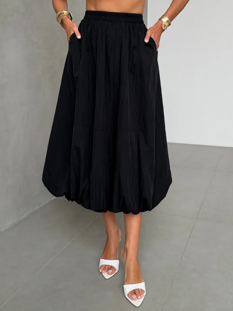 Длинная летняя юбка баллон миди