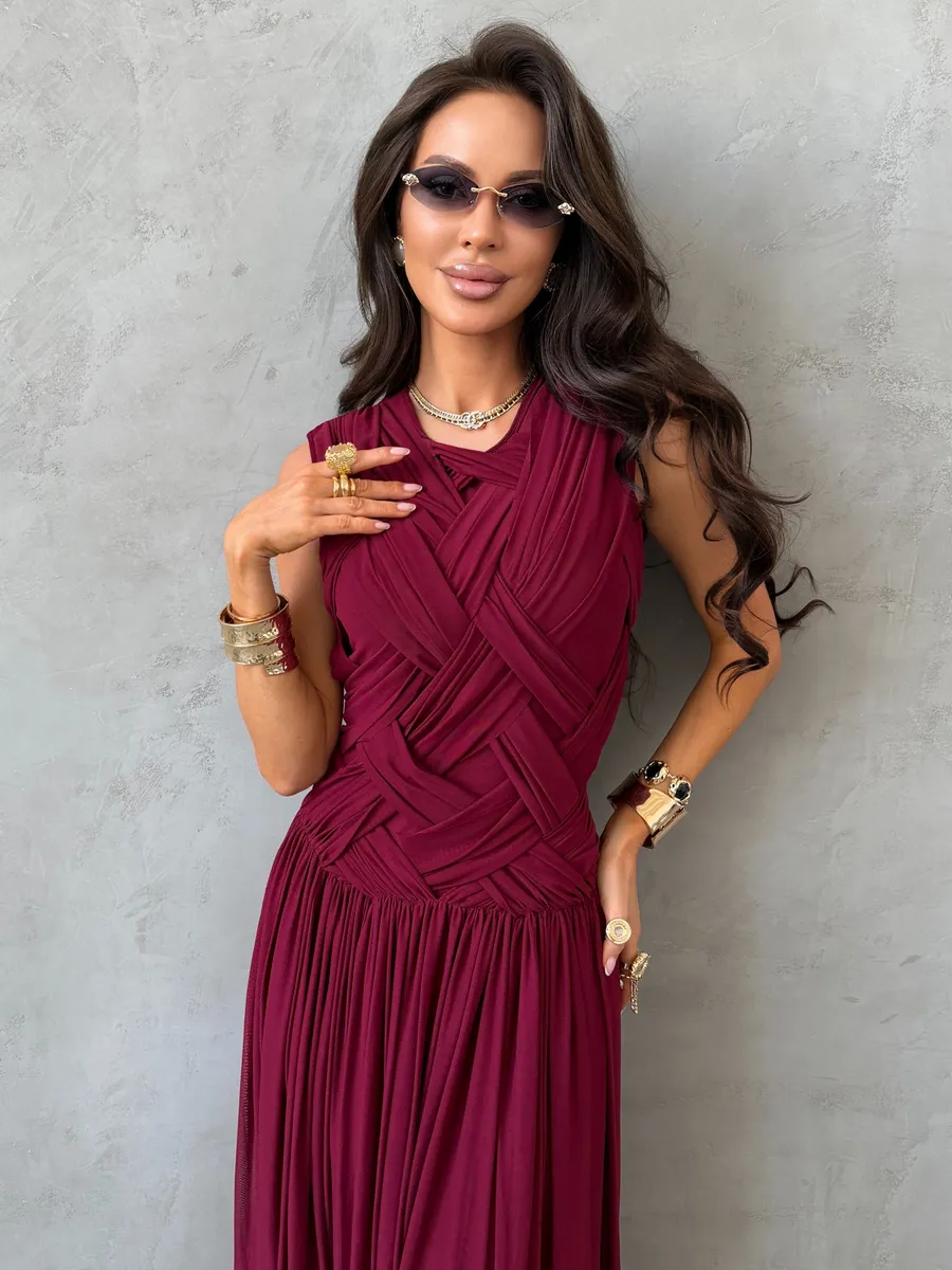 Фиолетовое праздничное вечернее платье на выпускной