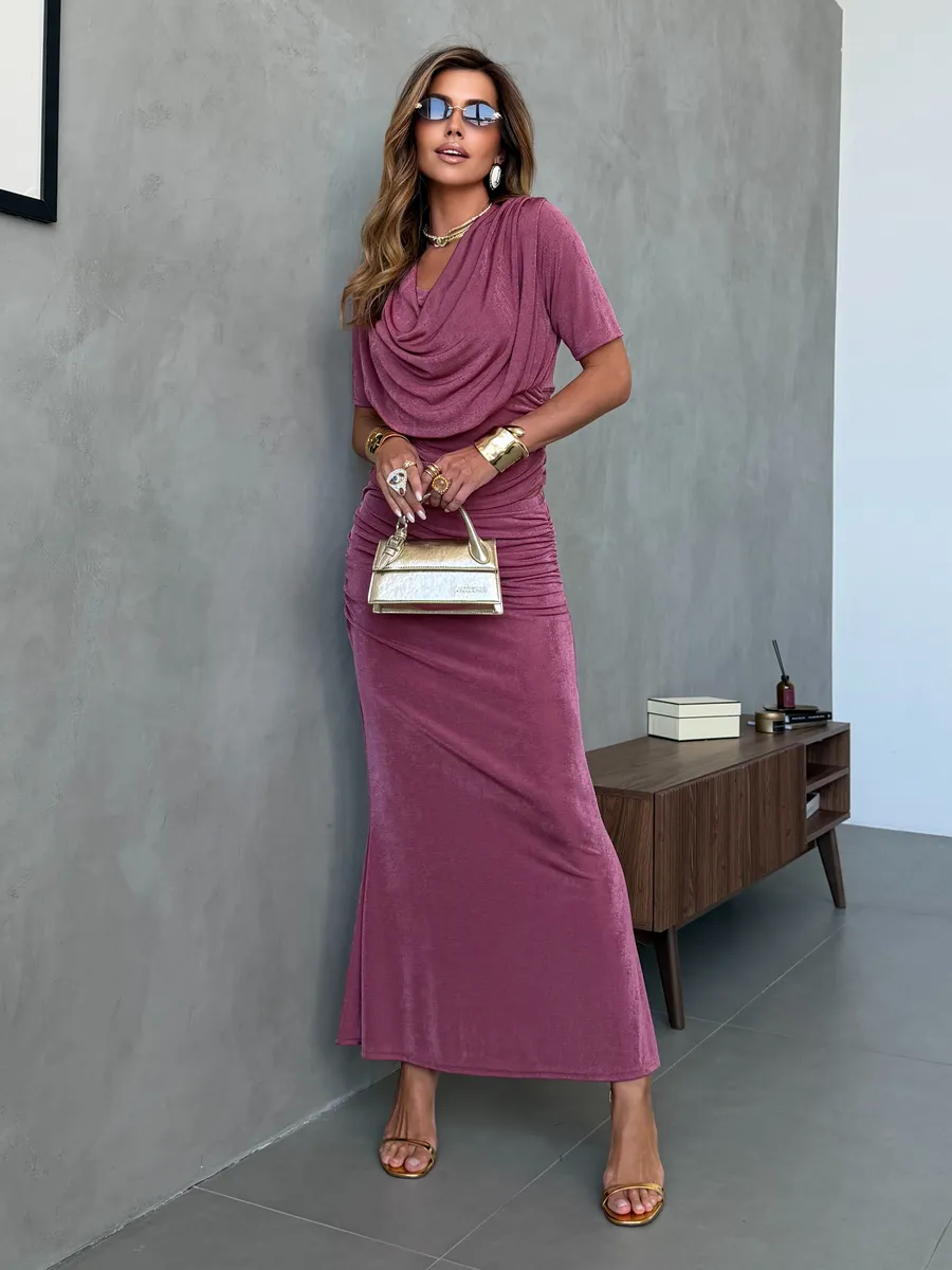 Фиолетовый праздничный костюм с юбкой нарядный на выпускной