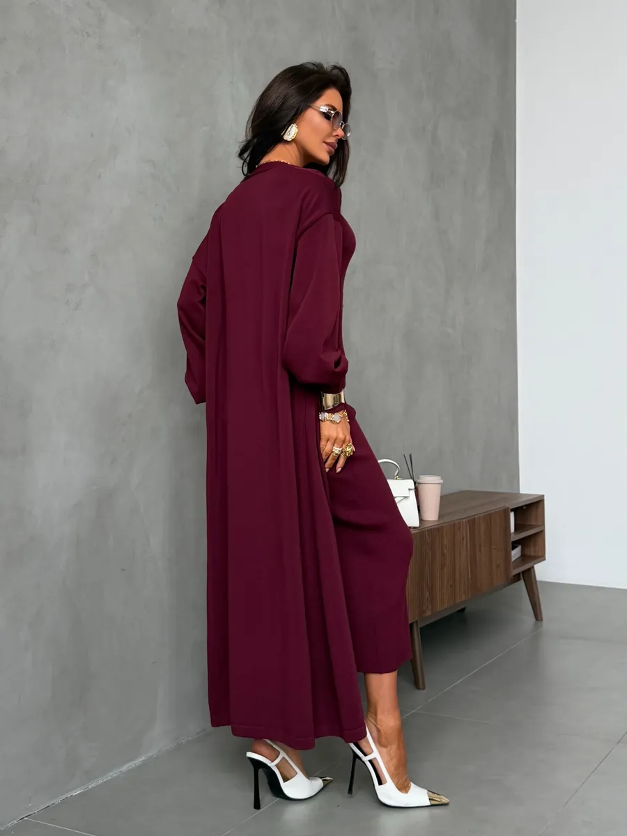 Фиолетовый костюм трикотажный праздничный двойка