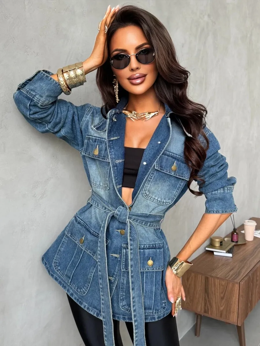 Джинсовая демисезонная куртка весенняя