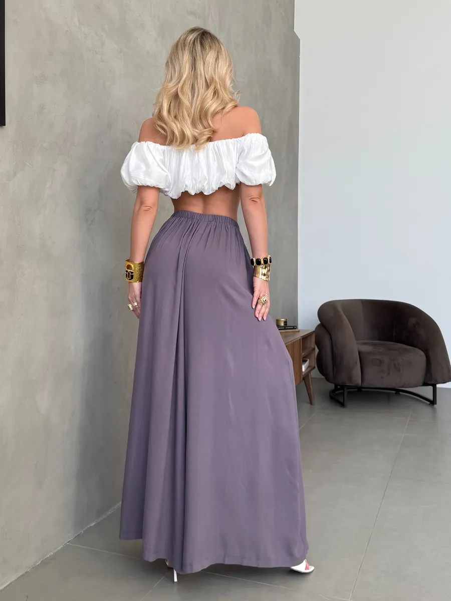 Летние брюки палаццо легкие широкие на резинке