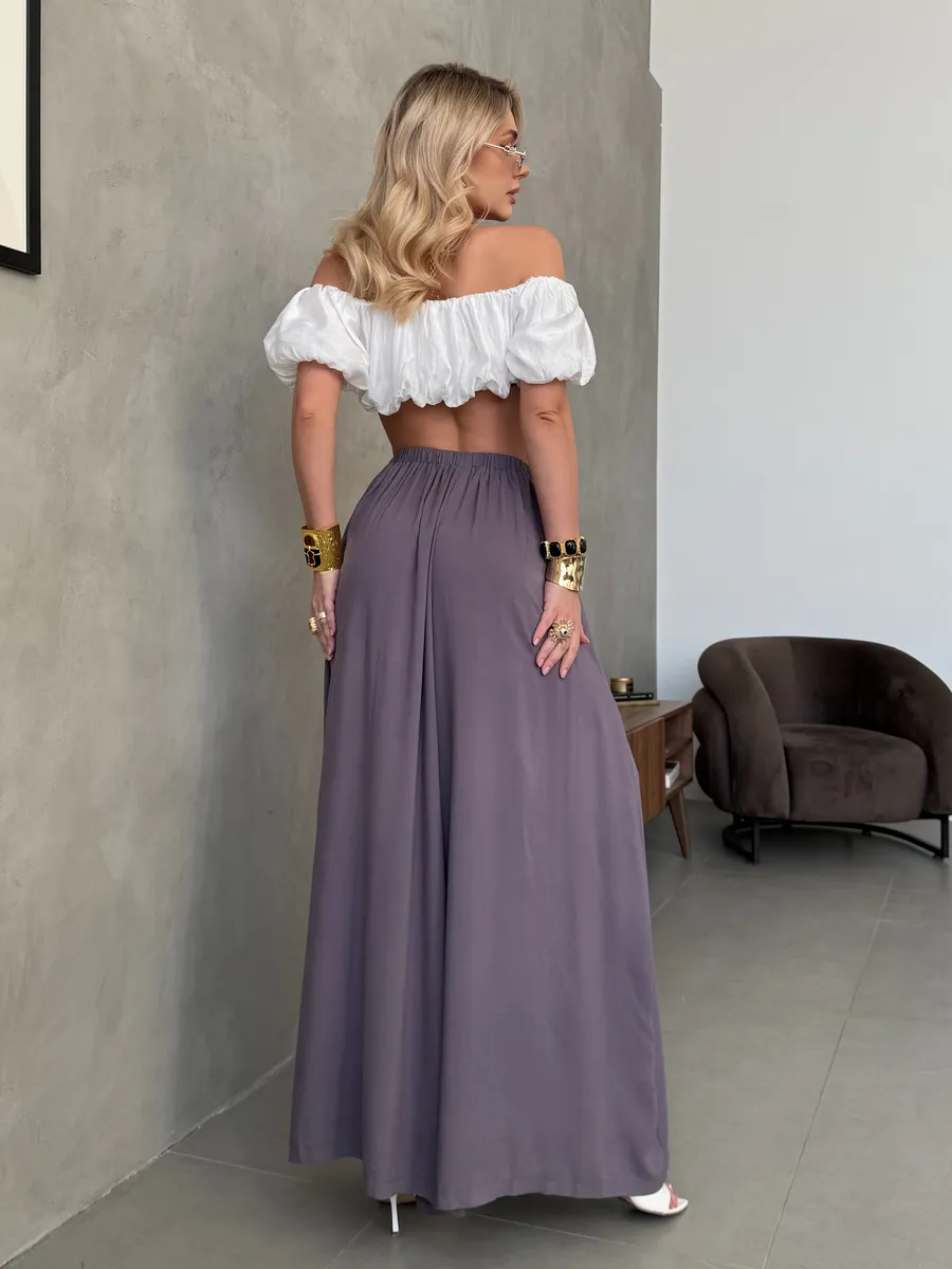 Летние брюки палаццо легкие широкие на резинке