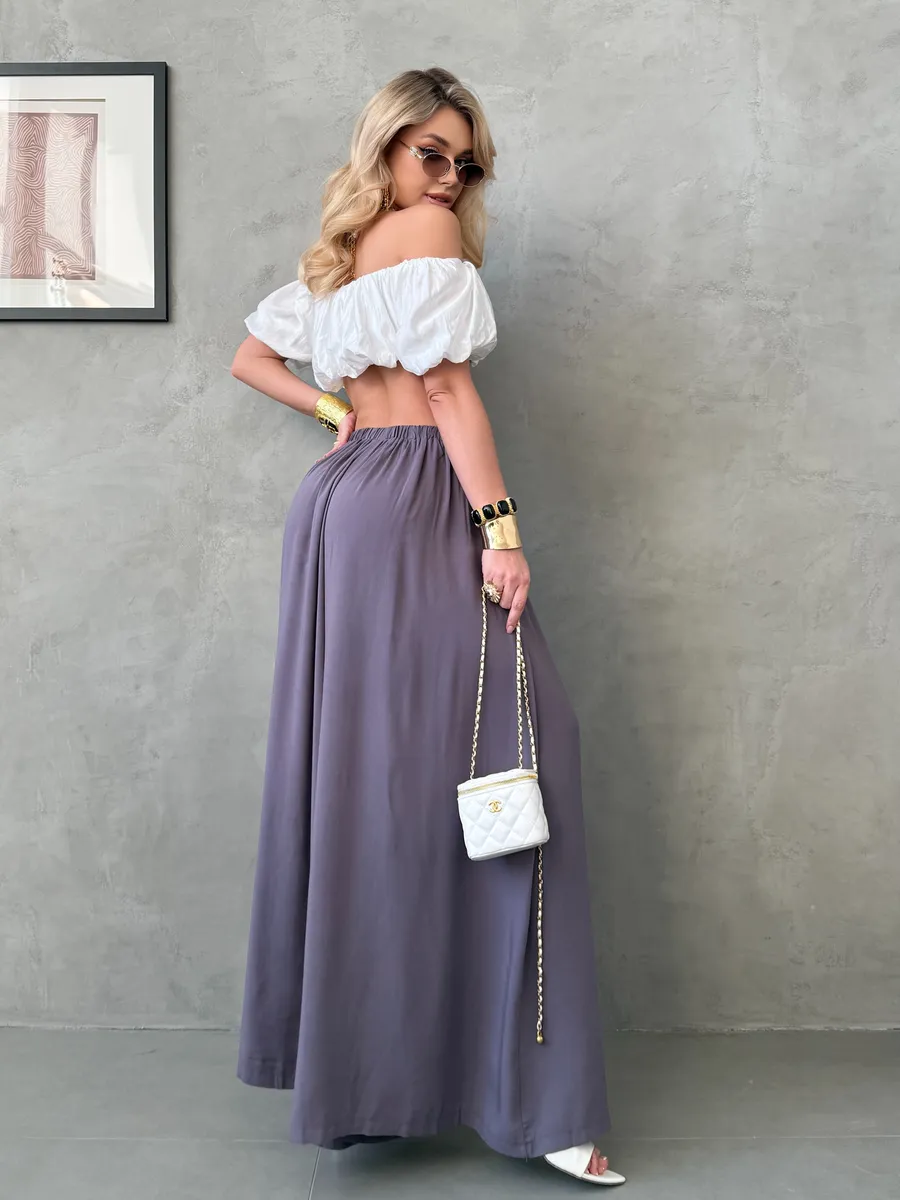 Летние брюки палаццо легкие широкие на резинке