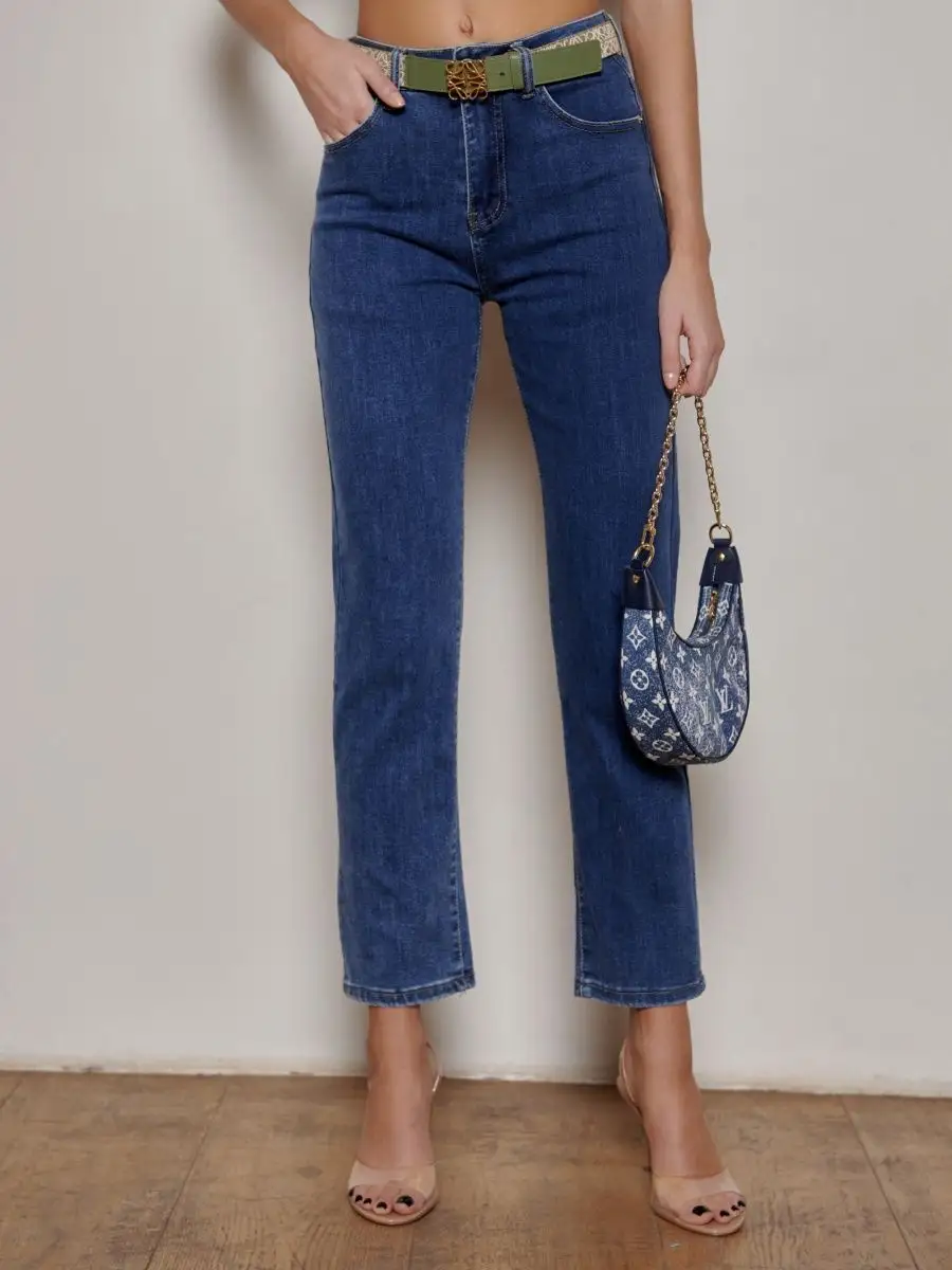 Джинсы прямые укороченные капри