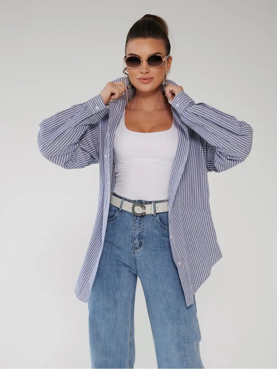 Джинсы женские трубы прямые широкие