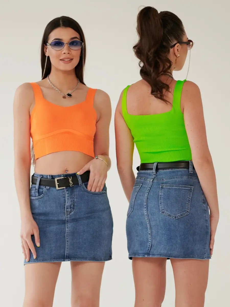 Синяя юбка женская джинсовая карандаш мини