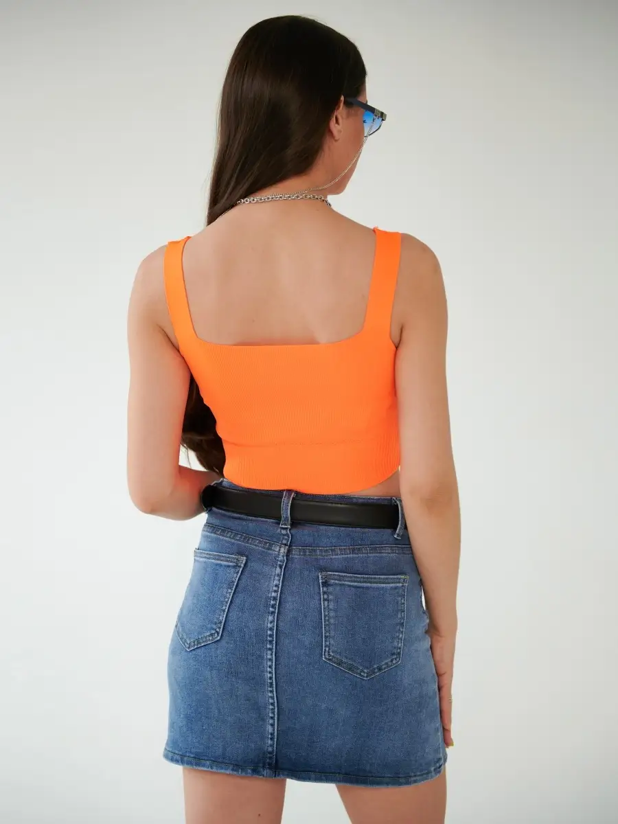 Синяя юбка женская джинсовая карандаш мини