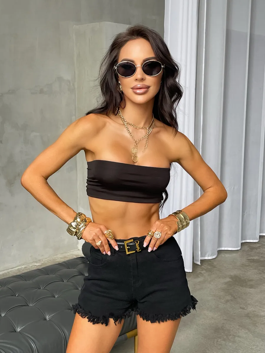 Летние джинсовые шорты короткие с бахромой