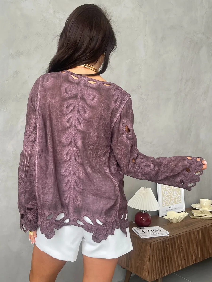 Коричневый блузка нарядная летняя