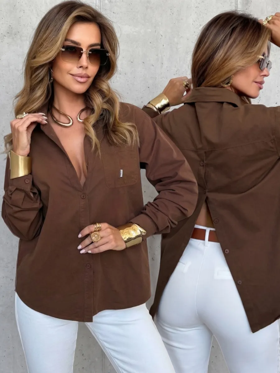 Офисная рубашка оверсайз