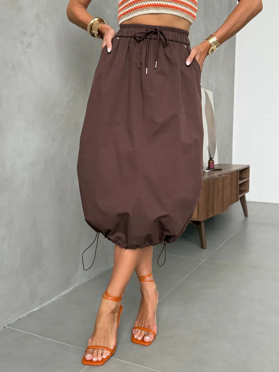 Длинная летняя юбка миди