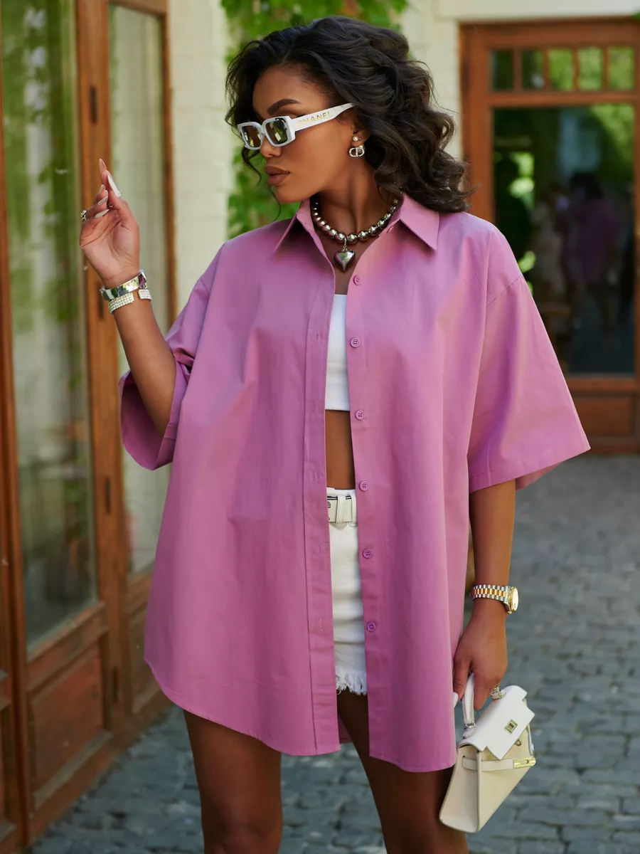 Рубашка оверсайз удлиненная