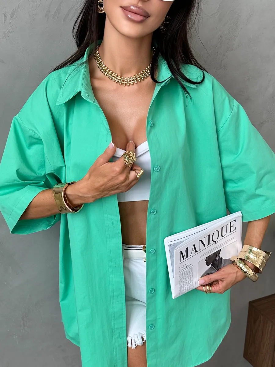 Рубашка оверсайз удлиненная