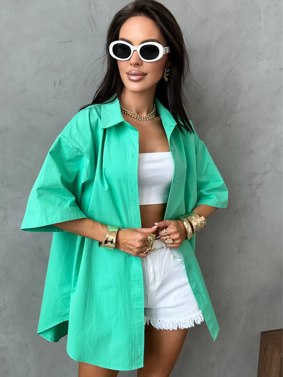 Рубашка оверсайз удлиненная