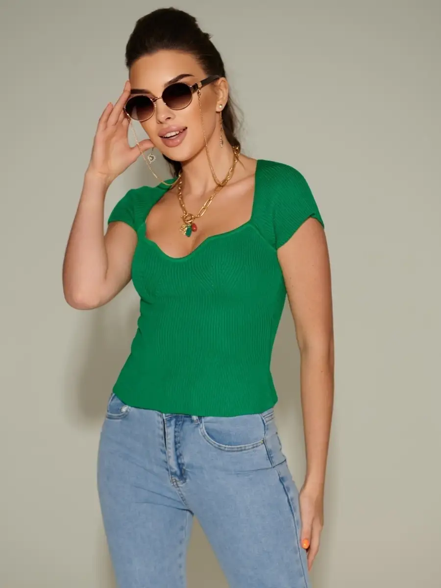 Блузка женская с коротким рукавом офисная школьная нарядная