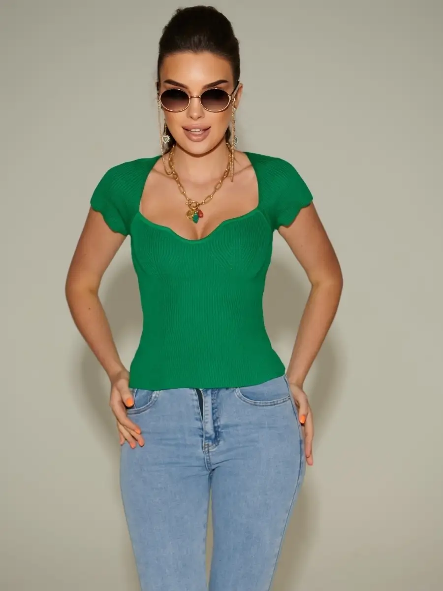 Блузка женская с коротким рукавом офисная школьная нарядная