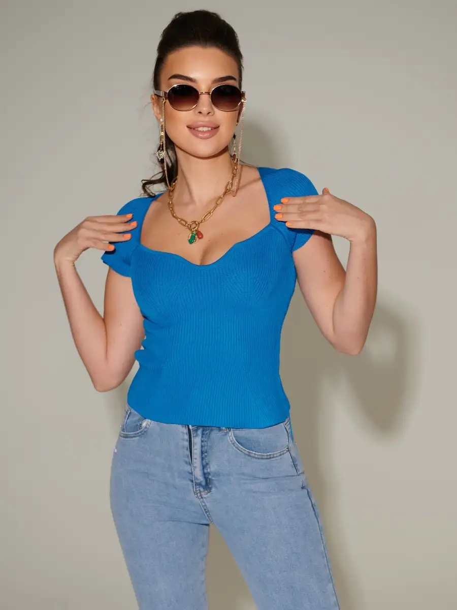 Блузка женская с коротким рукавом офисная школьная нарядная