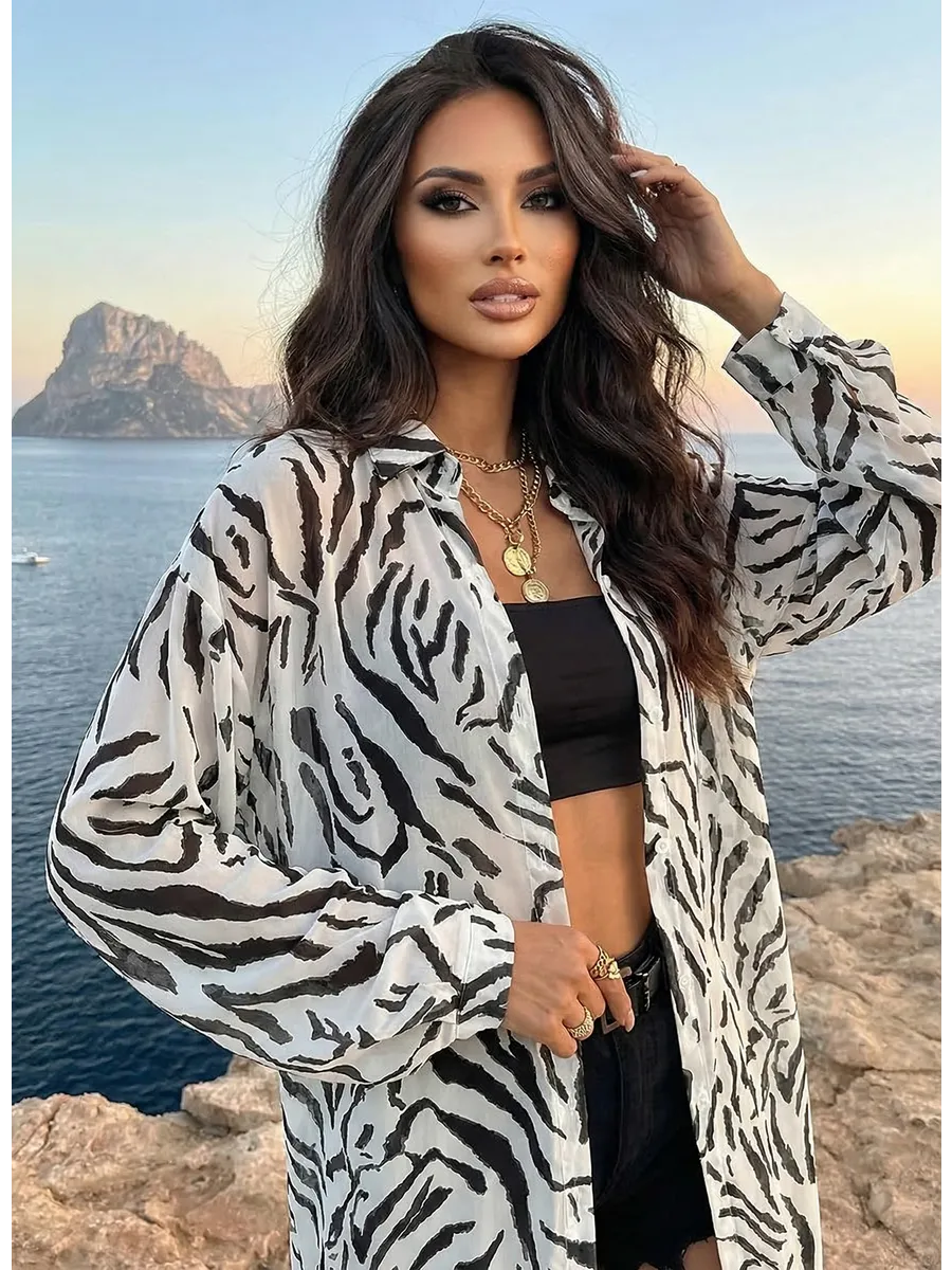 Рубашка оверсайз удлиненная