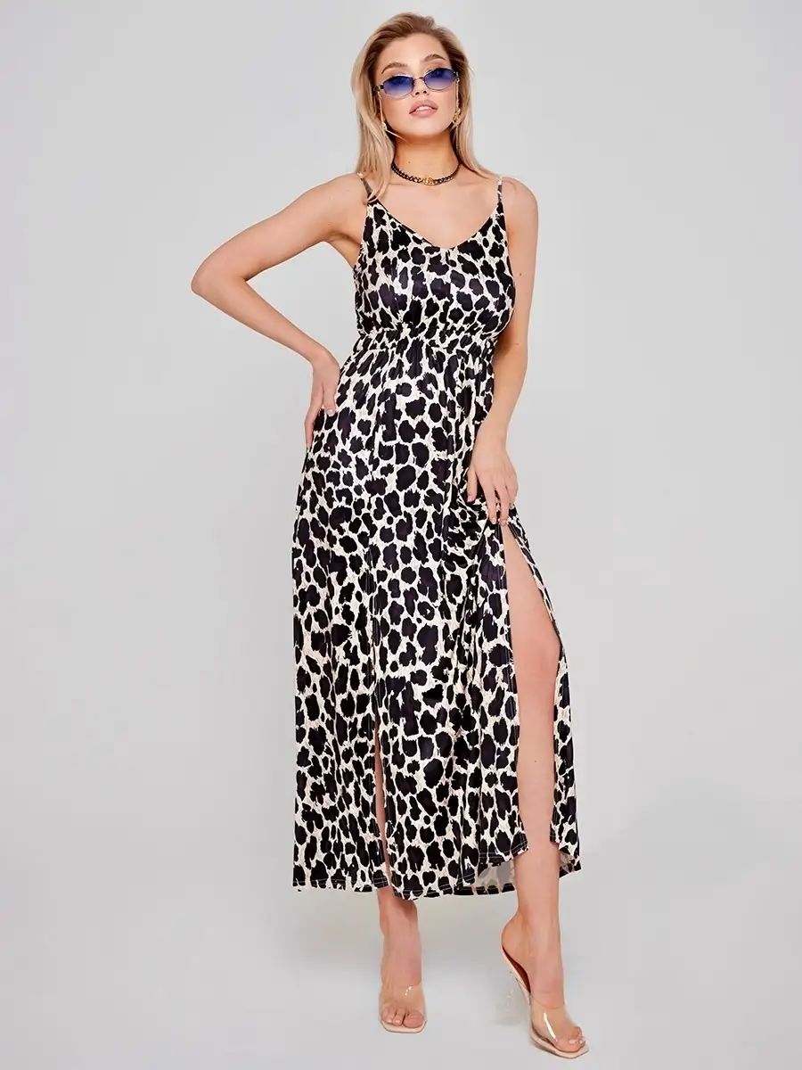 Леопардовое платье вечернее нарядное