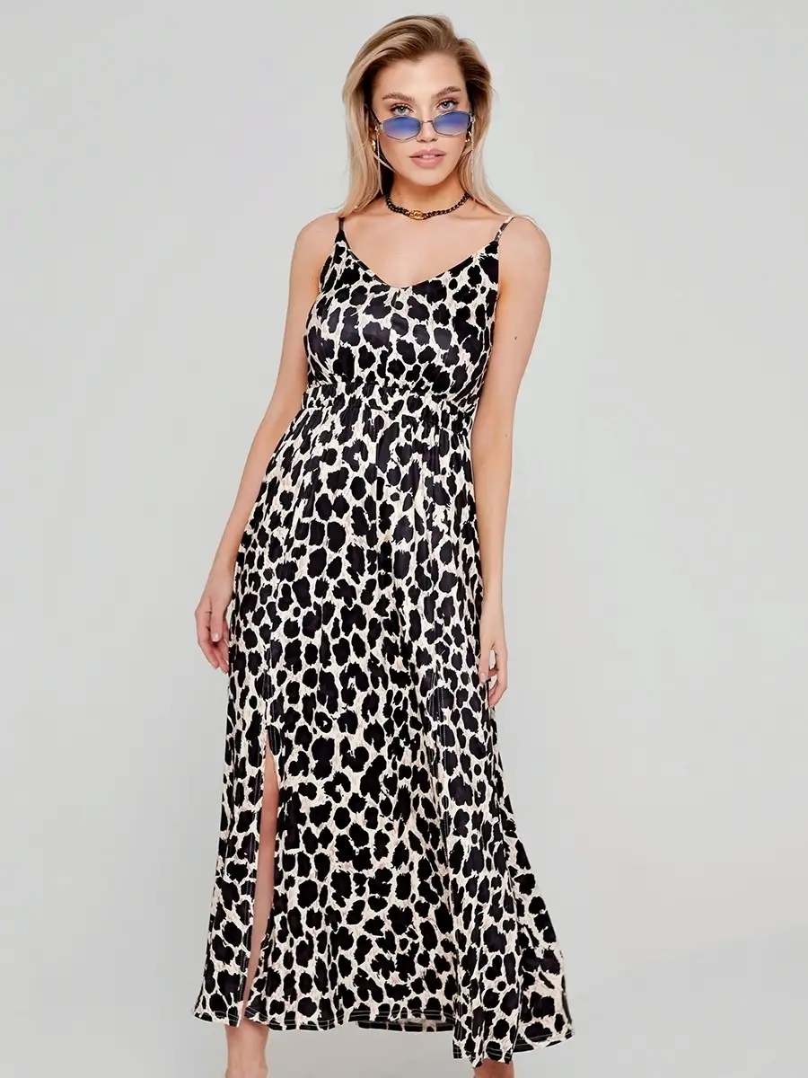 Леопардовое платье вечернее нарядное