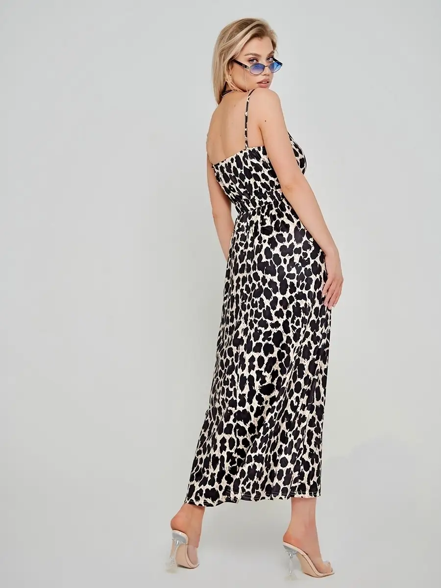 Леопардовое платье вечернее нарядное