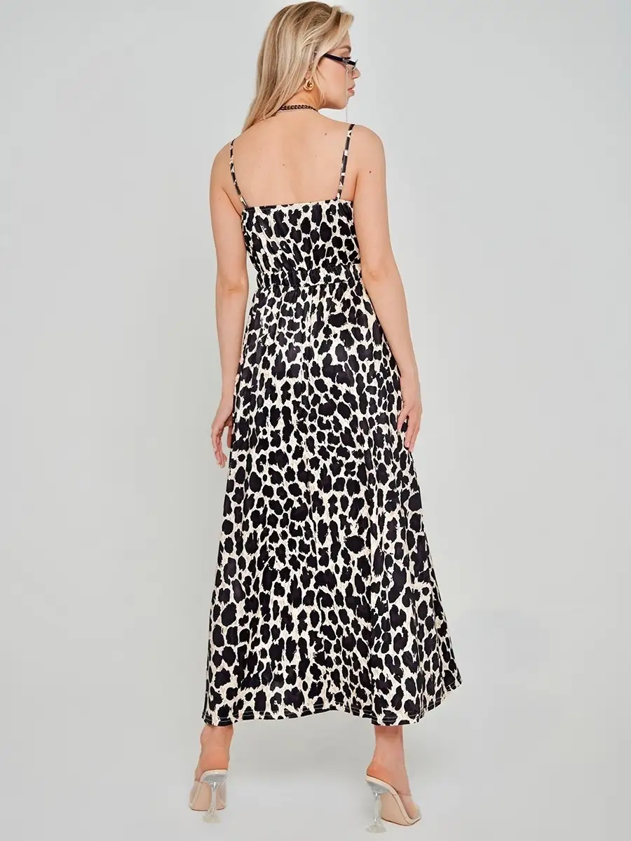 Леопардовое платье вечернее нарядное