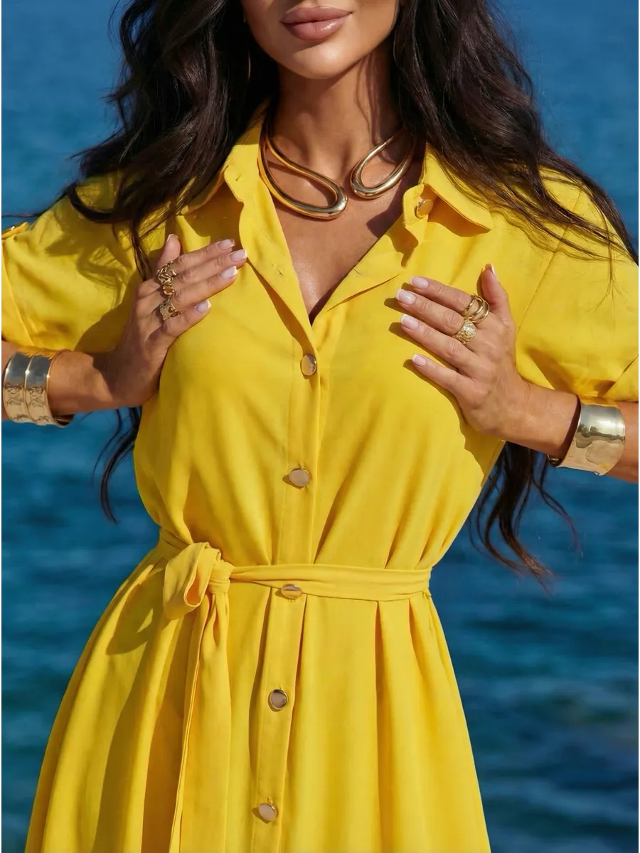 Длинное летнее платье повседневное