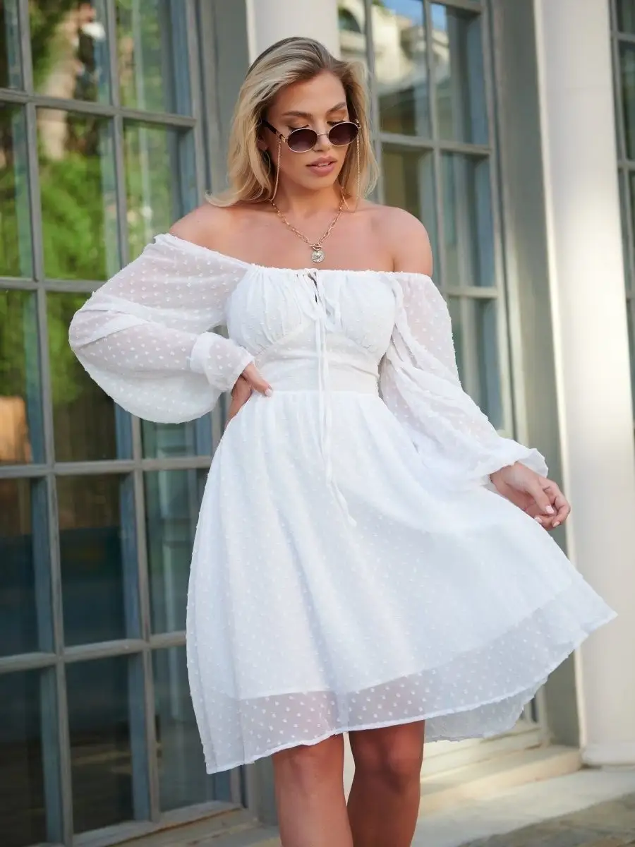 Белое платье вечернее нарядное