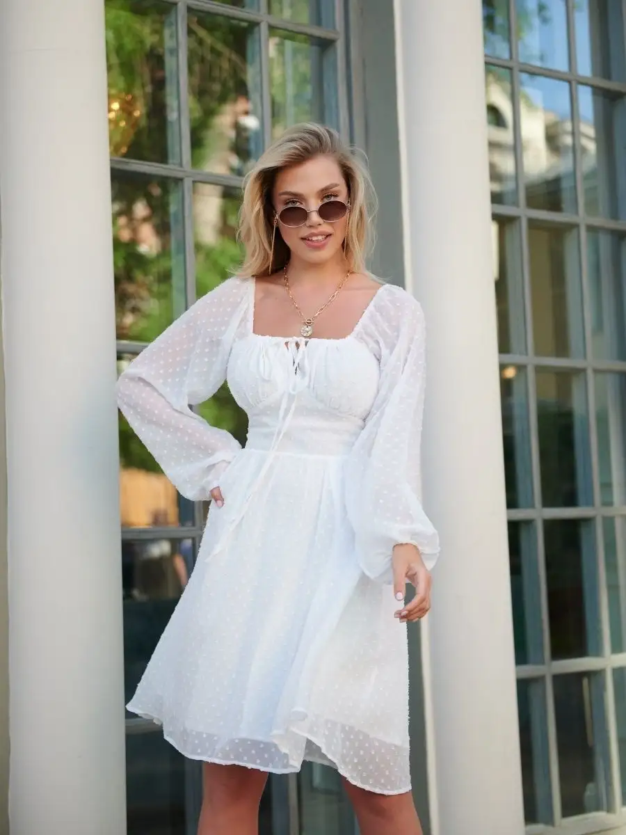 Белое платье вечернее нарядное