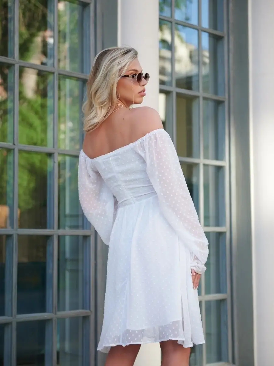 Белое платье вечернее нарядное