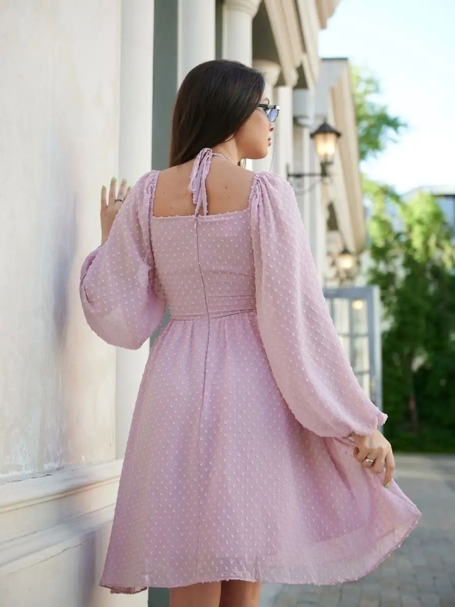 Пудровое платье вечернее нарядное