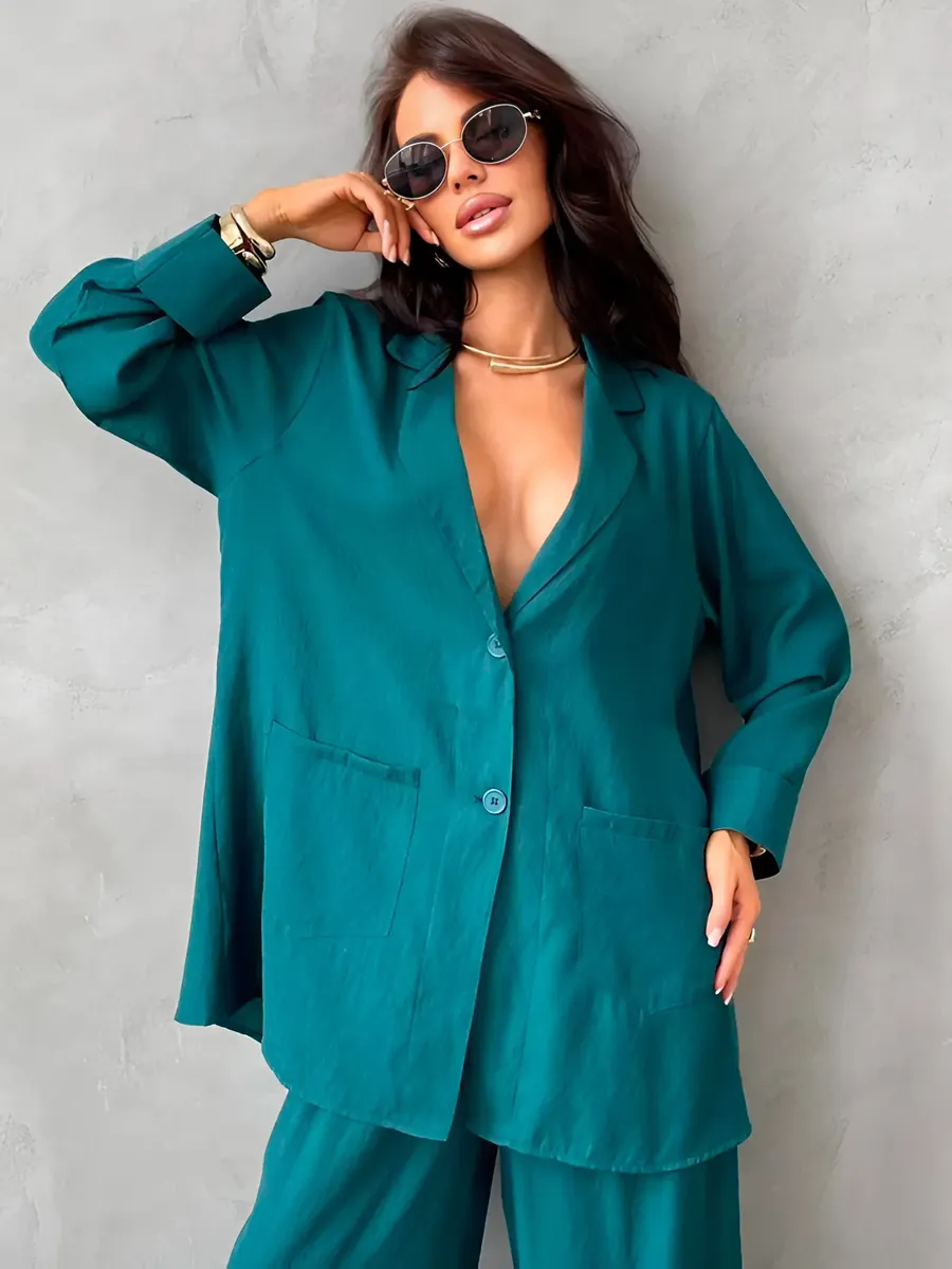 Костюм брючный летний двойка с пиджаком